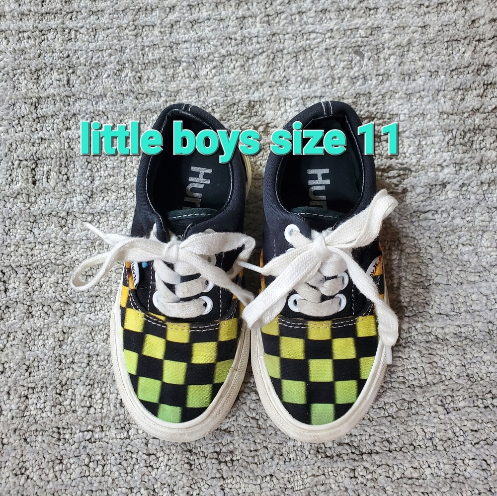 Checkered Hurley boys shoes size 11